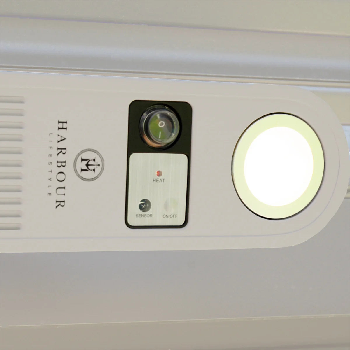 PergoSTET Motorized Wall & Ceiling Mount Smart Pergola Heater with Integrated LED Light (1500W) Grey