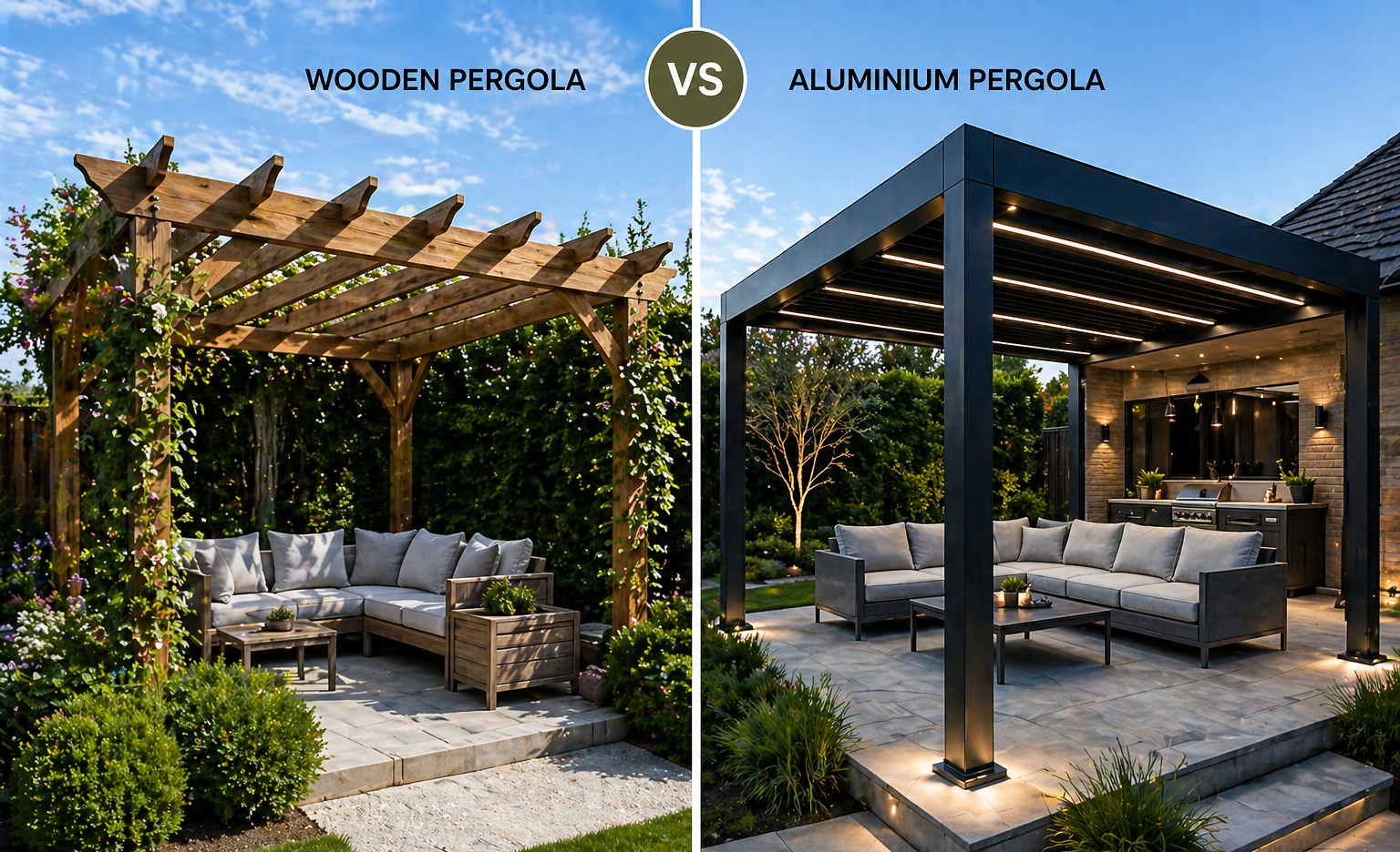 Aluminium vs Wooden Pergolas: Which Is Better for UK Gardens in 2026?