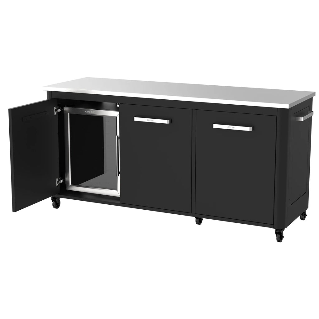 Cozze Fridge Steel Frame And Glass Front 60 Litres Outdoor Kitchen