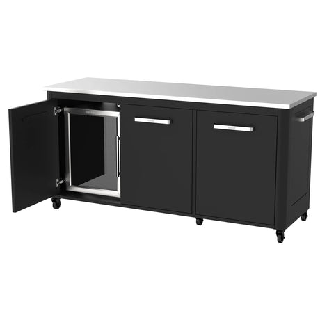 Cozze Fridge Steel Frame And Glass Front 60 Litres Outdoor Kitchen