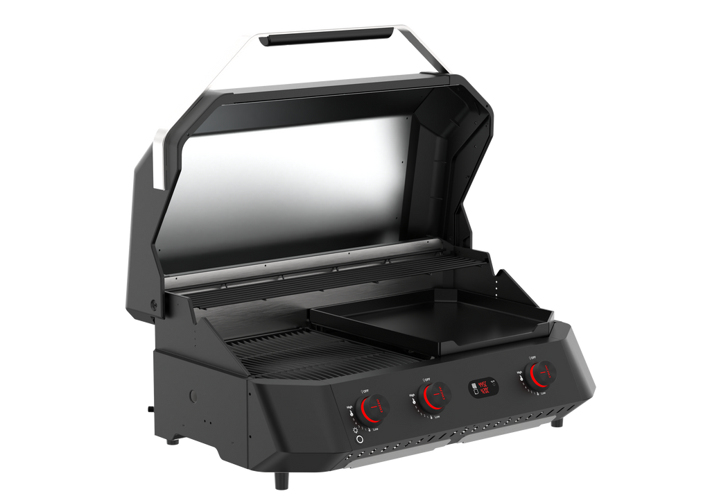 Cozze G800 COMB0 Barbecue With Plancha, 3 Gas burners
