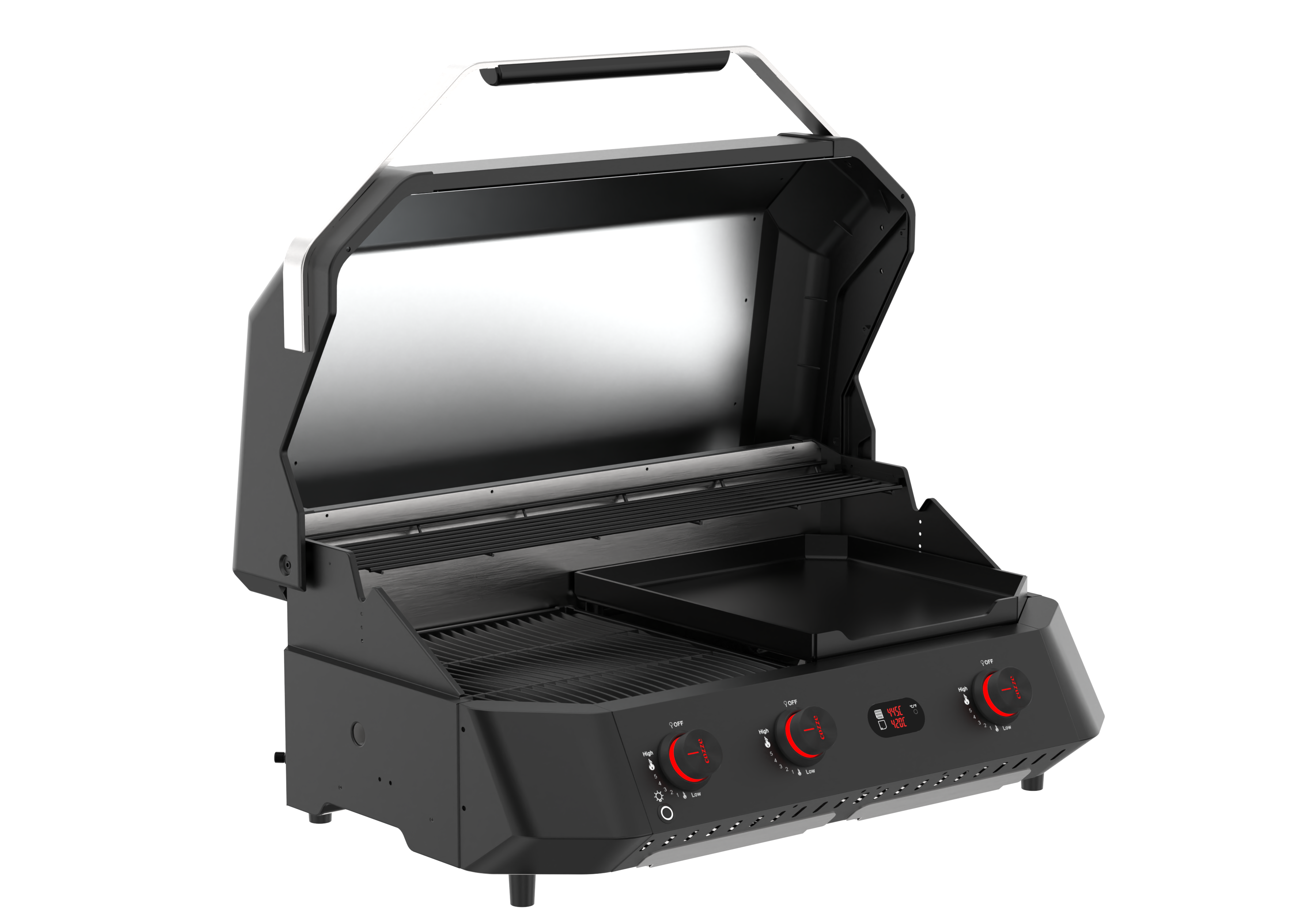 Cozze G800 COMB0 Barbecue With Plancha, 3 Gas burners