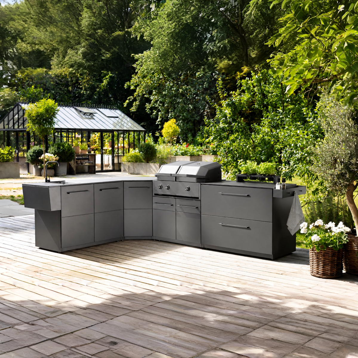 Cozze Elements Outdoor L Kitchen With Sink