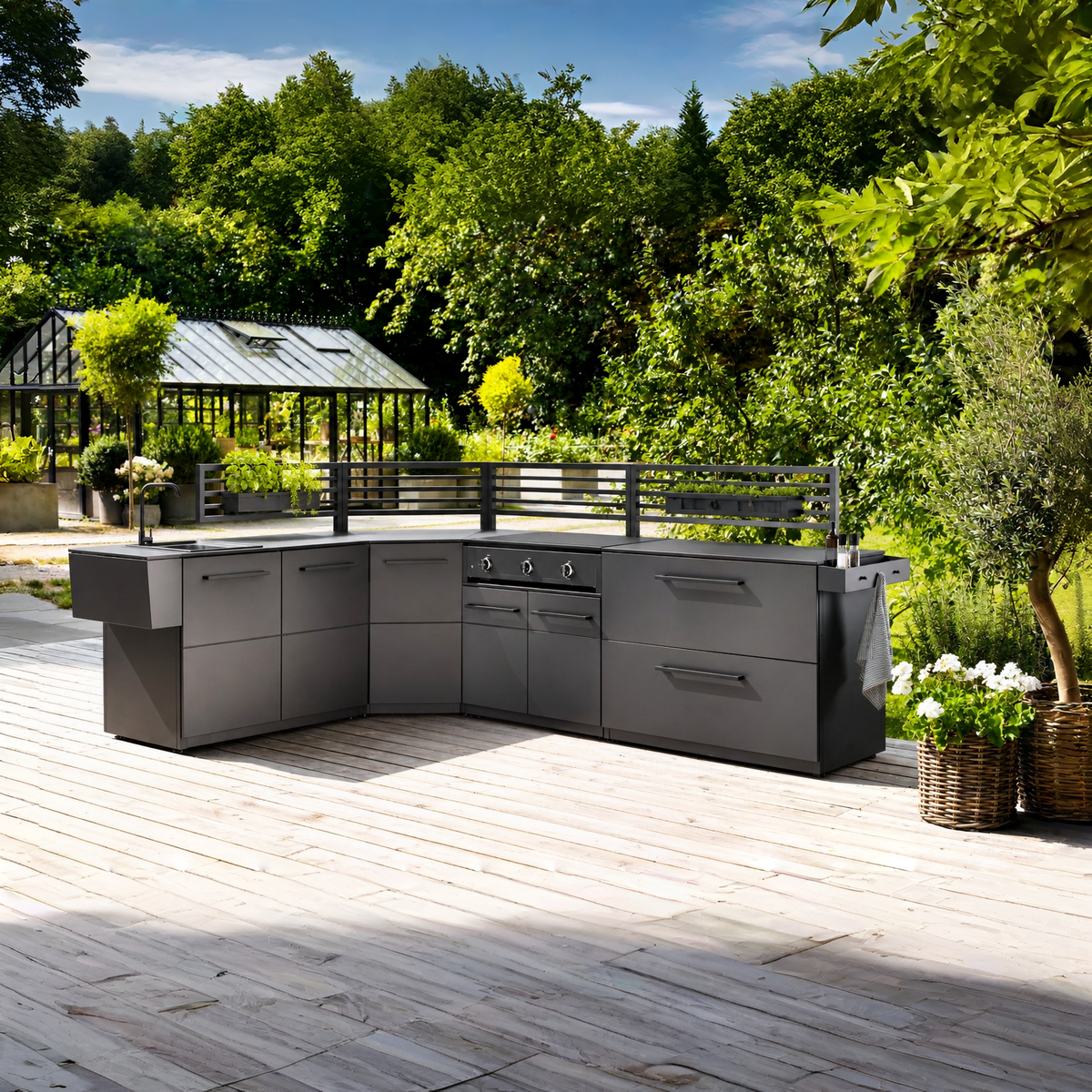 Cozze Elements Outdoor L Kitchen With Sink