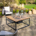 Cosi - Cosiloft 100 Black and Teak Fire Pit Table