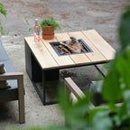 Cosi - Cosiloft 100 Black and Teak Fire Pit Table
