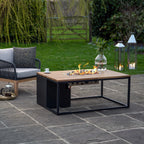 Cosi - Cosiloft 120 Black and Teak Fire Pit Table