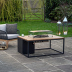 Cosi - Cosiloft 120 Black and Teak Fire Pit Table