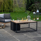 Cosi - Cosiloft 120 Black and Teak Fire Pit Table