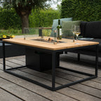 Cosi - Cosiloft 120 Black and Teak Fire Pit Table