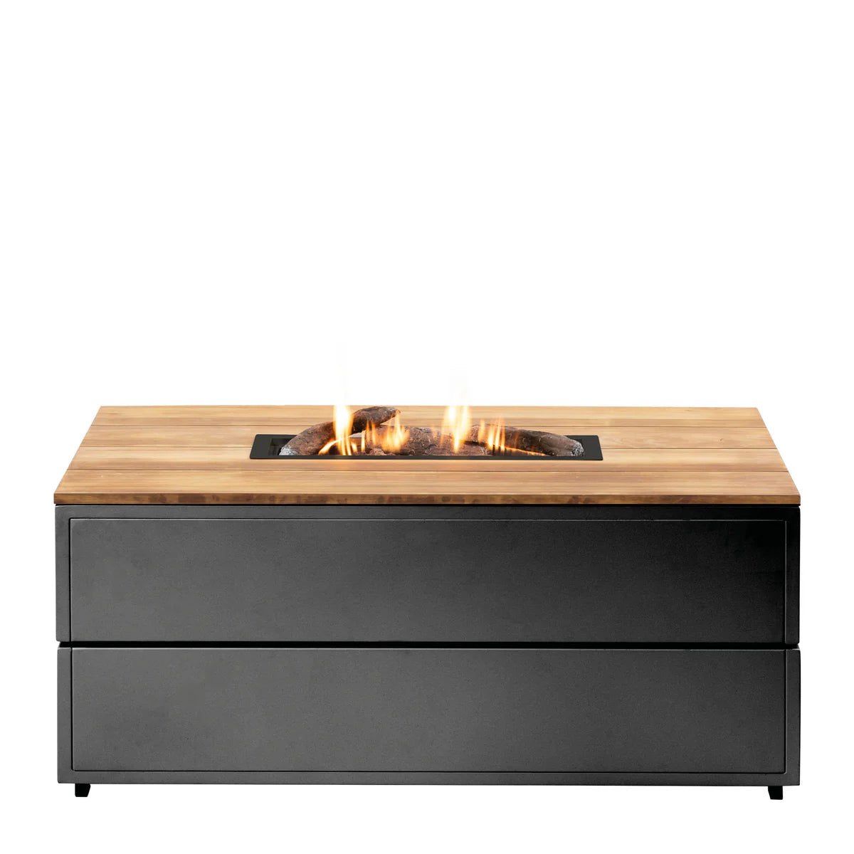Cosi - Cosipure 120 Rectangular Fire Pit Black and Teak