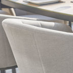 Kai 6 Seat Rectangular Dining Set in Light Grey