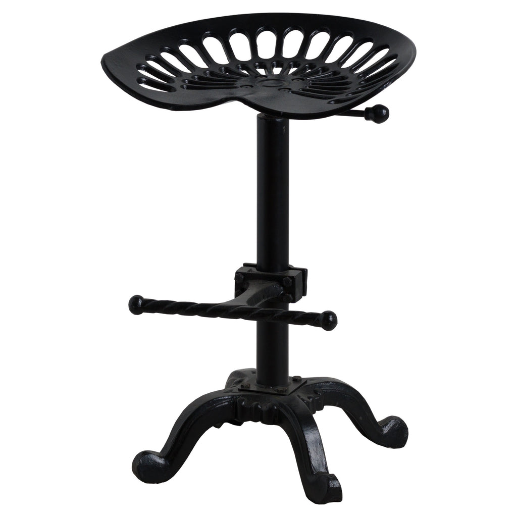 Black Metal Adjustable Tractor Seat Stool From Industrial Line Signature Collection Limited Edition