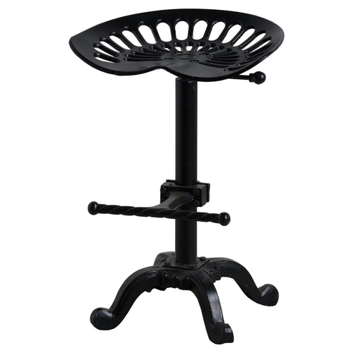 Black Metal Adjustable Tractor Seat Stool From Industrial Line Signature Collection Limited Edition