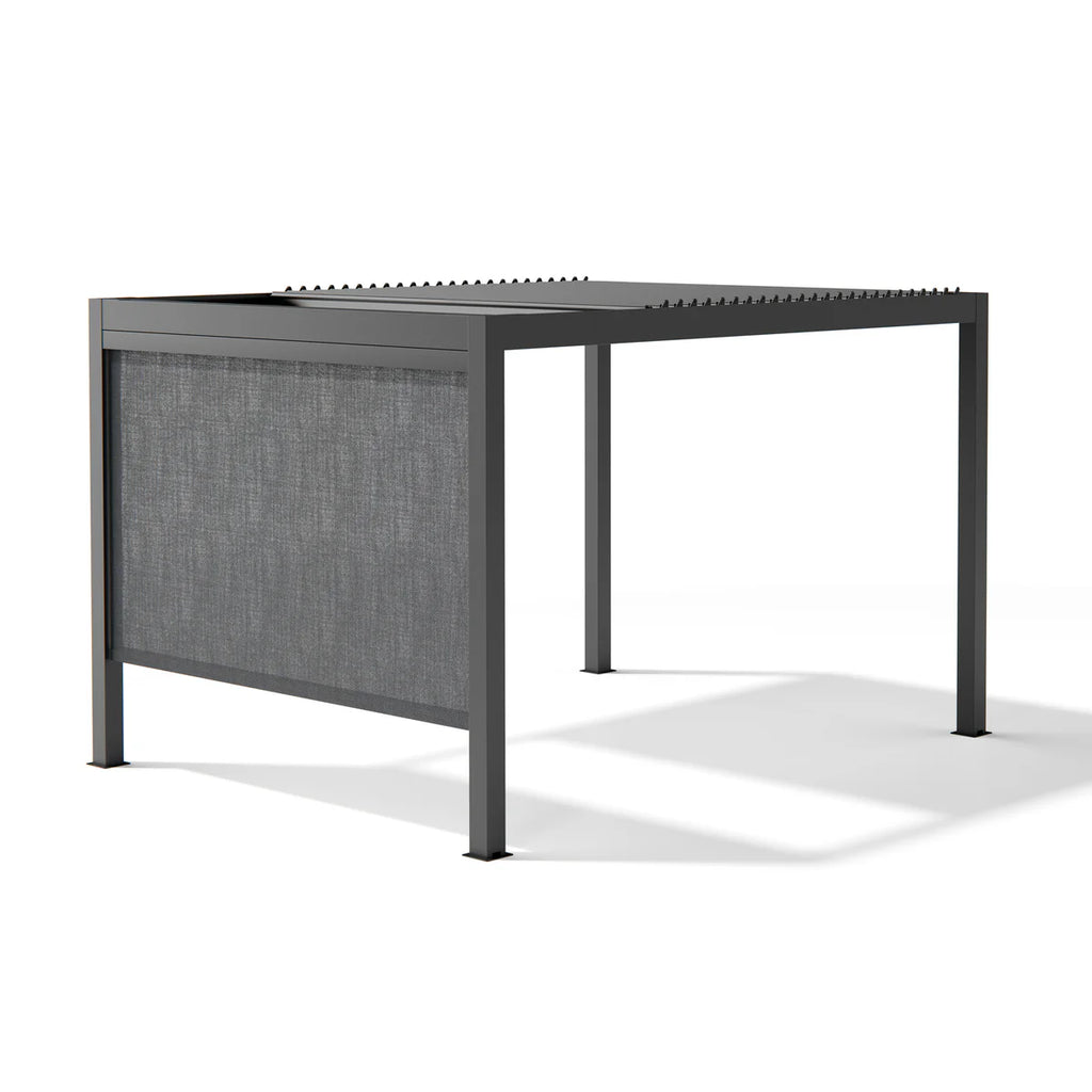 Abierto Motorised 3m x 4m Frame Only Pergola with Retractable Roof and LED Lighting in Grey - Includes Installation/Delivery