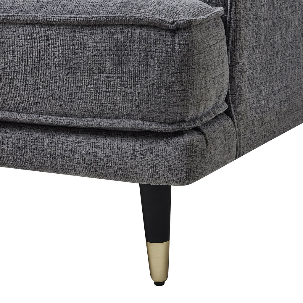 Richmond Grey Arm Chair Sumptuous Upholstery Curved Arm Design Exclusive Collection