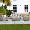 Amalfi Collection Outdoor Five Seater Set HDPE Wicker Weather Resistant Exclusive
