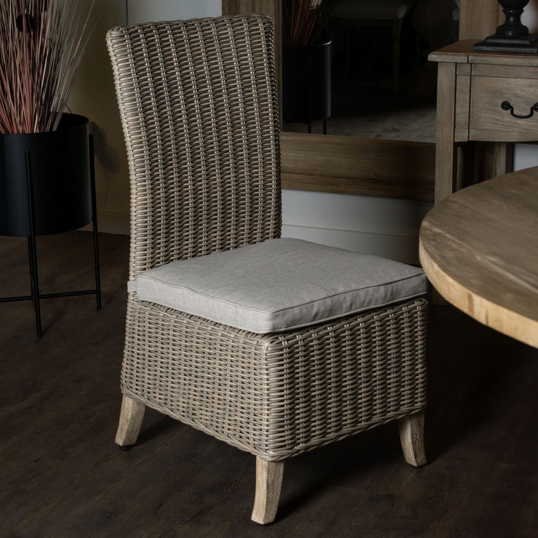 Capri Collection Outdoor Dining Chair Premium HDPE Wicker Exclusive Limited Edition For Terrace Living