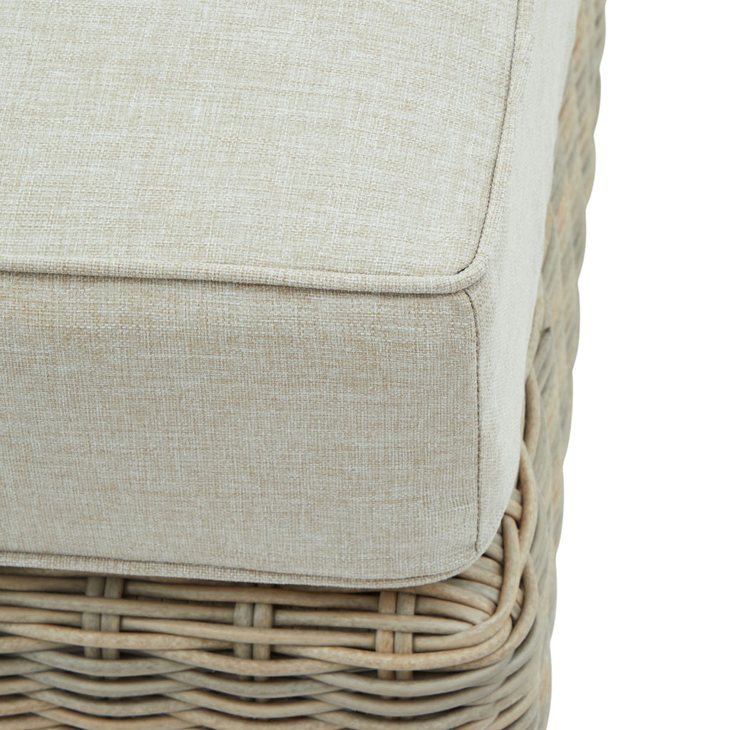 Capri Collection Outdoor Foot Stool 5mm HDPE Weave With Aluminum Frame Limited Edition
