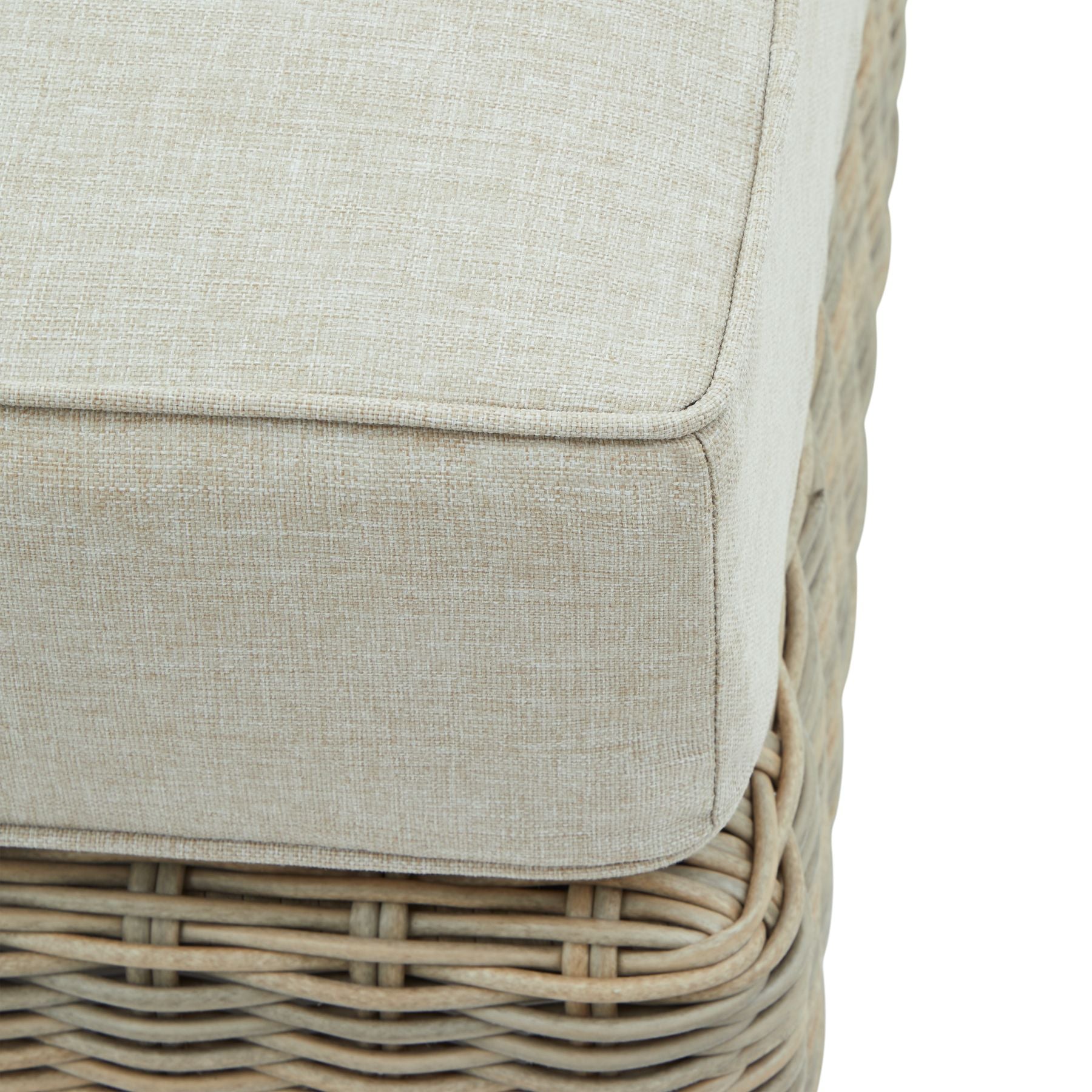 Capri Collection Outdoor Foot Stool 5mm HDPE Weave With Aluminum Frame Limited Edition