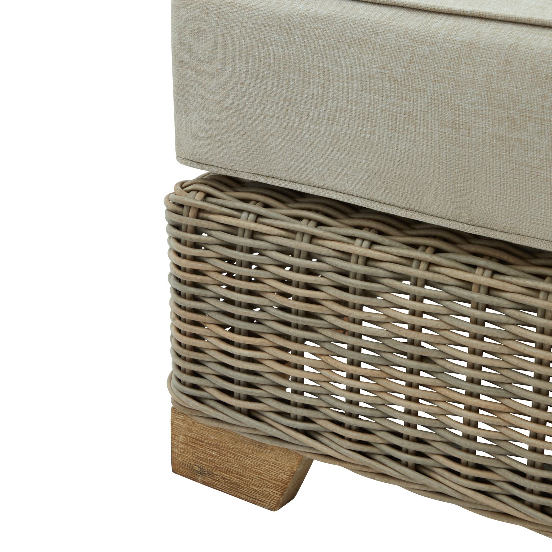 Capri Collection Outdoor Foot Stool 5mm HDPE Weave With Aluminum Frame Limited Edition