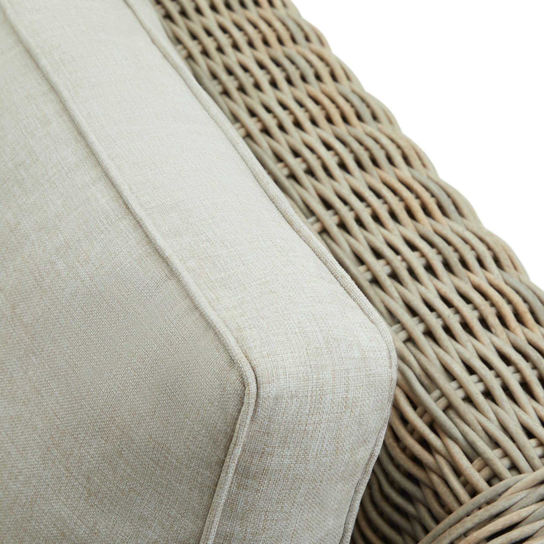Capri Collection Outdoor Three Seater Sofa HDPE Wicker For Refined Outdoor Living