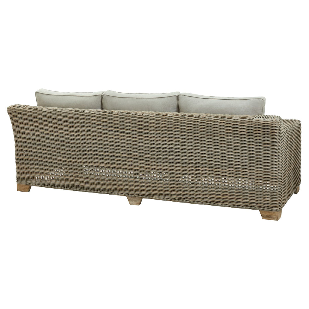 Capri Collection Outdoor Three Seater Sofa HDPE Wicker For Refined Outdoor Living