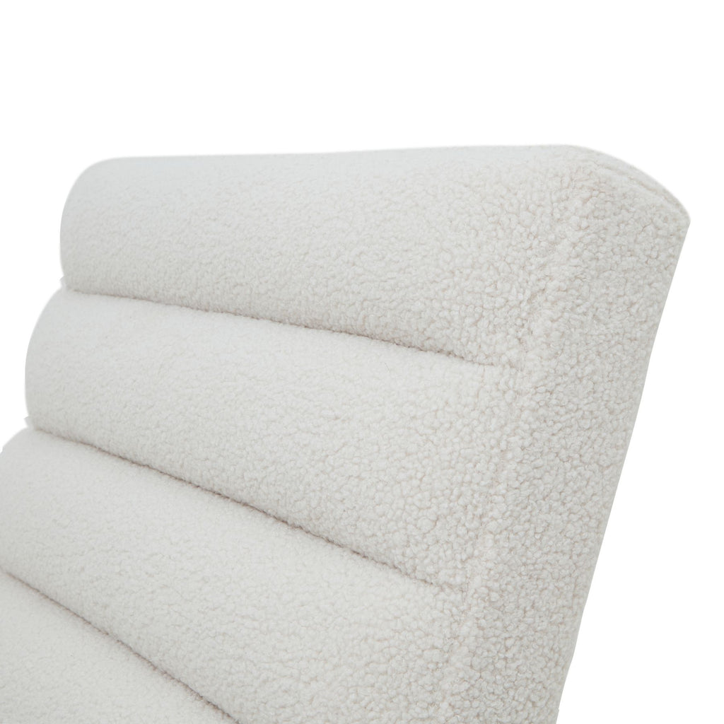Boucle Ribbed Ark Chair From The Ark Collection With Black Metal Frame And Cream Upholstery Limited Edition