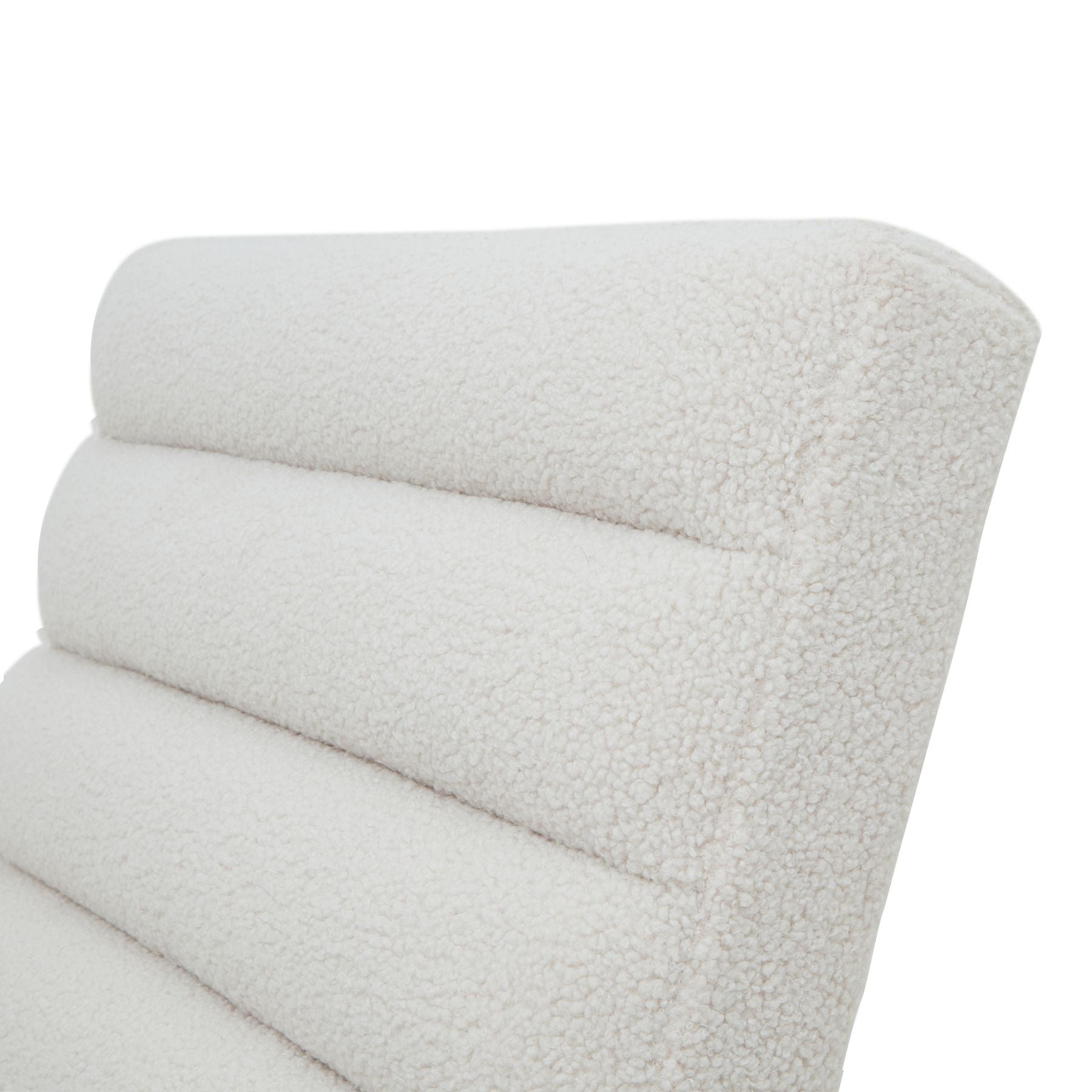 Boucle Ribbed Ark Chair From The Ark Collection With Black Metal Frame And Cream Upholstery Limited Edition