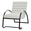 Boucle Ribbed Ark Chair From The Ark Collection With Black Metal Frame And Cream Upholstery Limited Edition