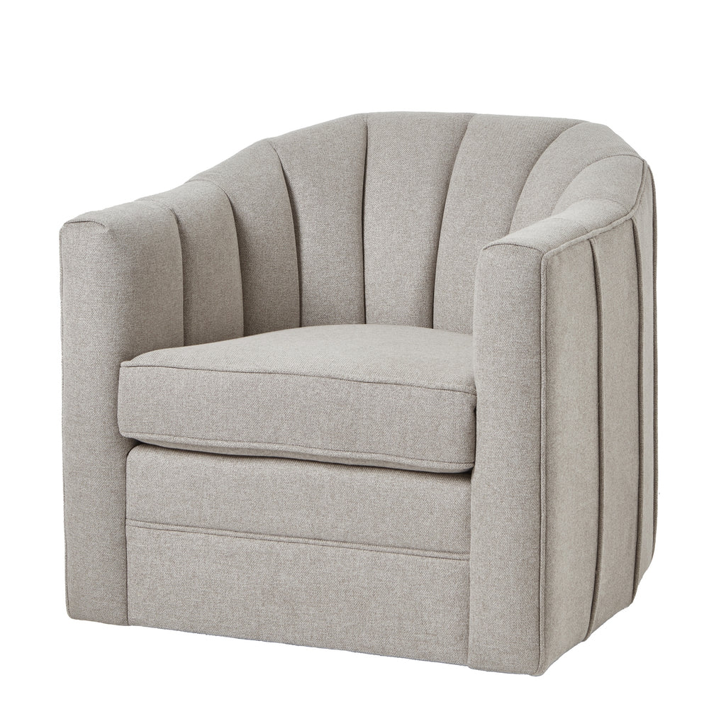 Lily Swivel Chair Oatmeal Twill From The Signature Collection For Modern Interiors