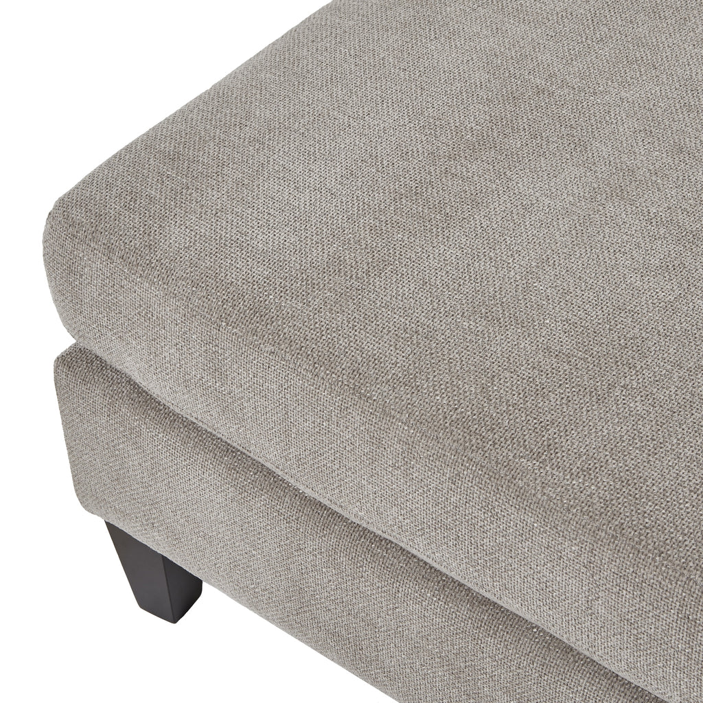 Vesper Velvet Ottoman Foot Stool Taupe Collection Limited Edition Timeless Luxury Craftsmanship