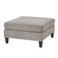 Vesper Velvet Ottoman Foot Stool Taupe Collection Limited Edition Timeless Luxury Craftsmanship