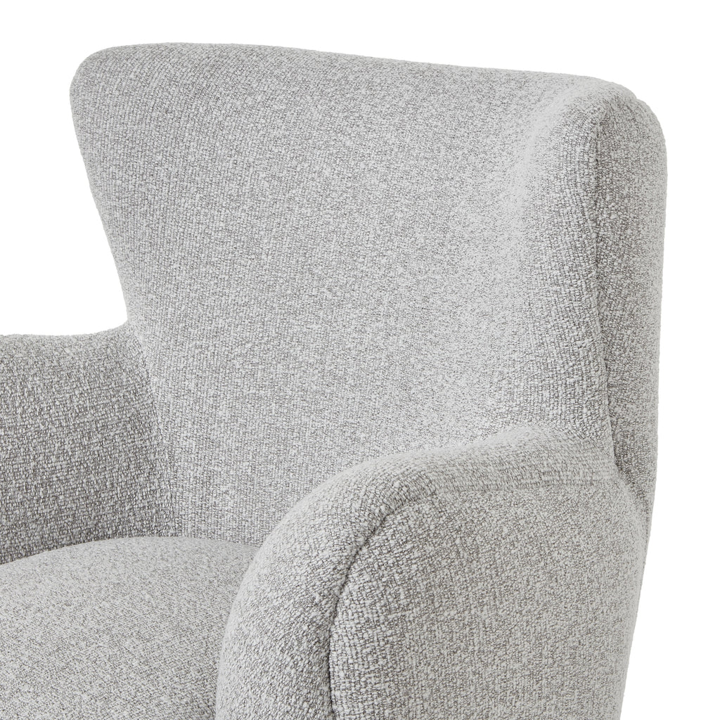 Greige Hui Large Arm Chair Plush Upholstery Hui Collection Timeless Elegance Exquisite Craftsmanship