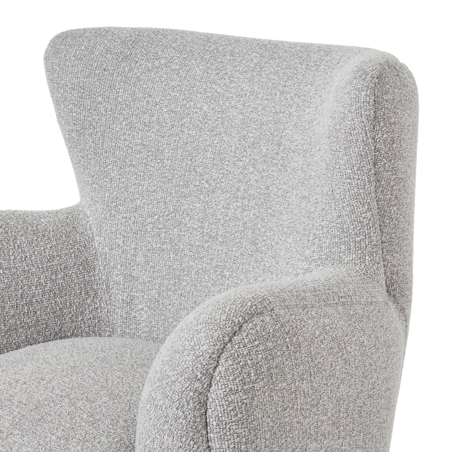 Greige Hui Large Arm Chair Plush Upholstery Hui Collection Timeless Elegance Exquisite Craftsmanship