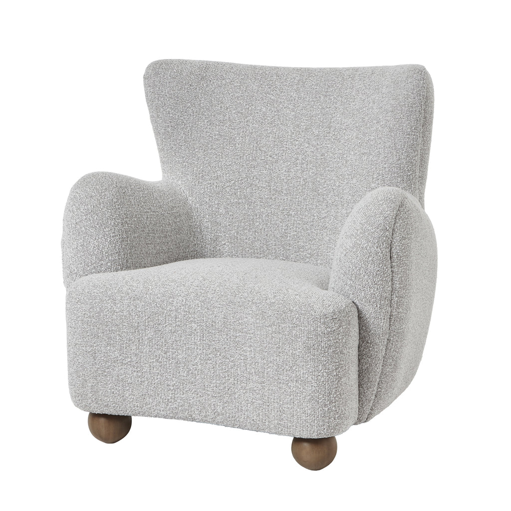 Greige Hui Large Arm Chair Plush Upholstery Hui Collection Timeless Elegance Exquisite Craftsmanship