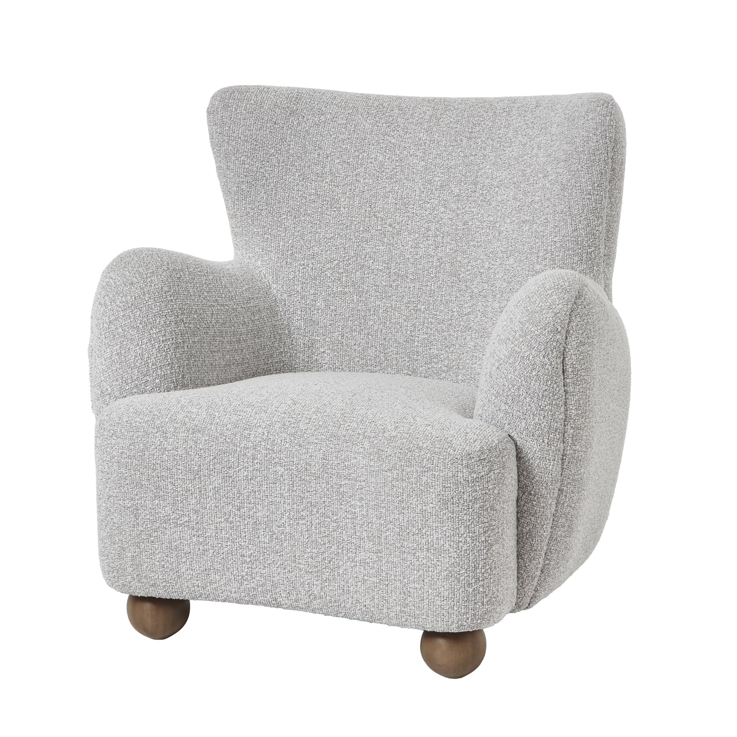 Greige Hui Large Arm Chair Plush Upholstery Hui Collection Timeless Elegance Exquisite Craftsmanship