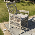 Provence Collection Outdoor Dining Chair in HDPE Wicker Weave with Exclusive Courtyard Appeal