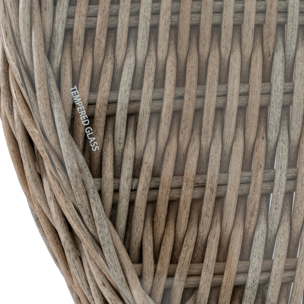Limited Edition Amalfi Collection Outdoor Bistro Table With Wood Top For Elegant Al Fresco Dining