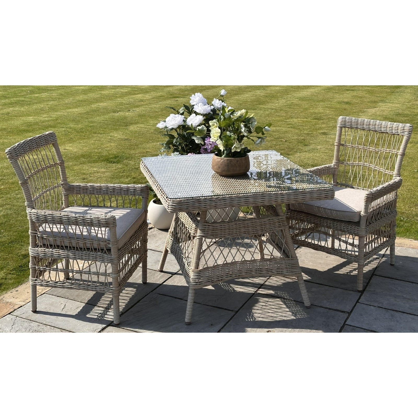 Provence Collection Outdoor 4 Seater Dining Set Limited Availability For Elegant Patios