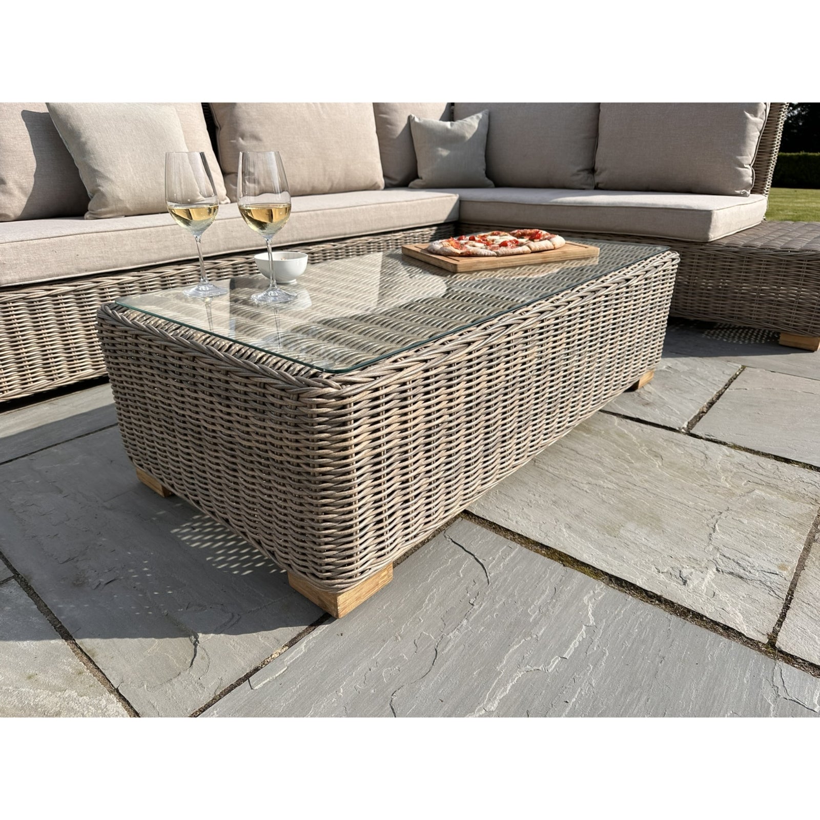 Capri Collection Outdoor Corner And Coffee Table Set Elite