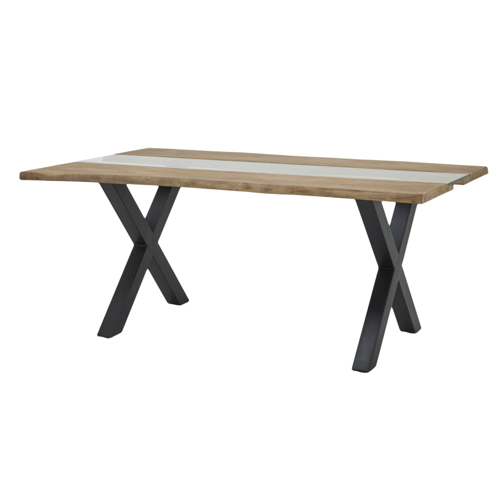 Live Edge Collection Light Acacia River Dining Table Limited Edition Exemplary Hardwood