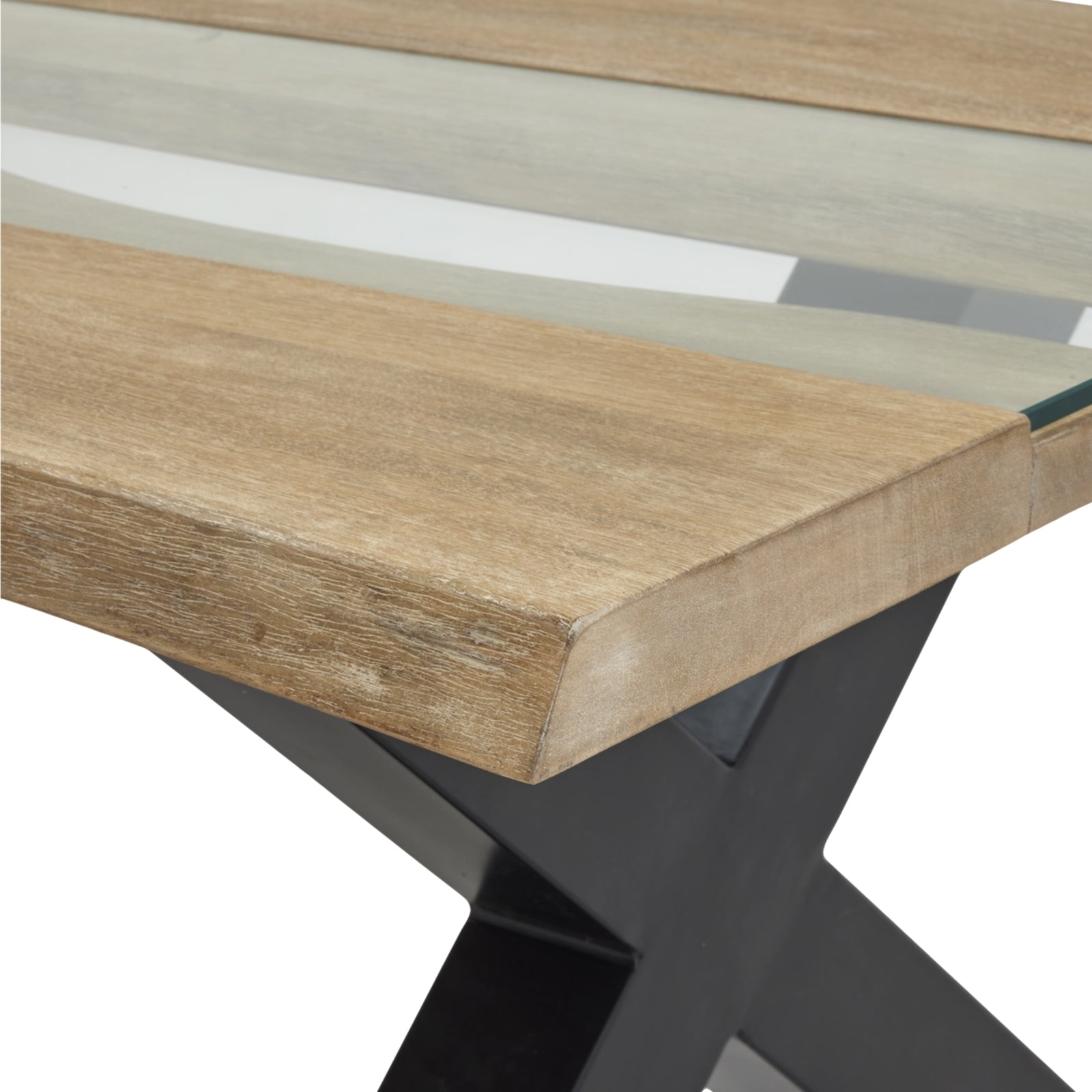 Live Edge Collection Light Acacia Coffee Table With Resin Inlays Exclusive Hand Finished Luxury