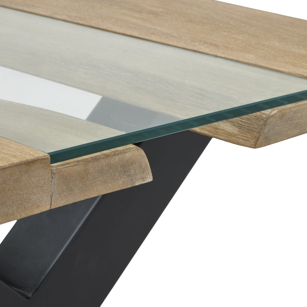 Live Edge Collection Light Acacia Coffee Table With Resin Inlays Exclusive Hand Finished Luxury