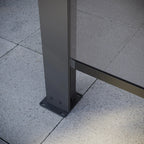 PergoSTET Plus 4m x 4m Square Pergola with 3 Manual Side Blinds and LED Lighting in Grey