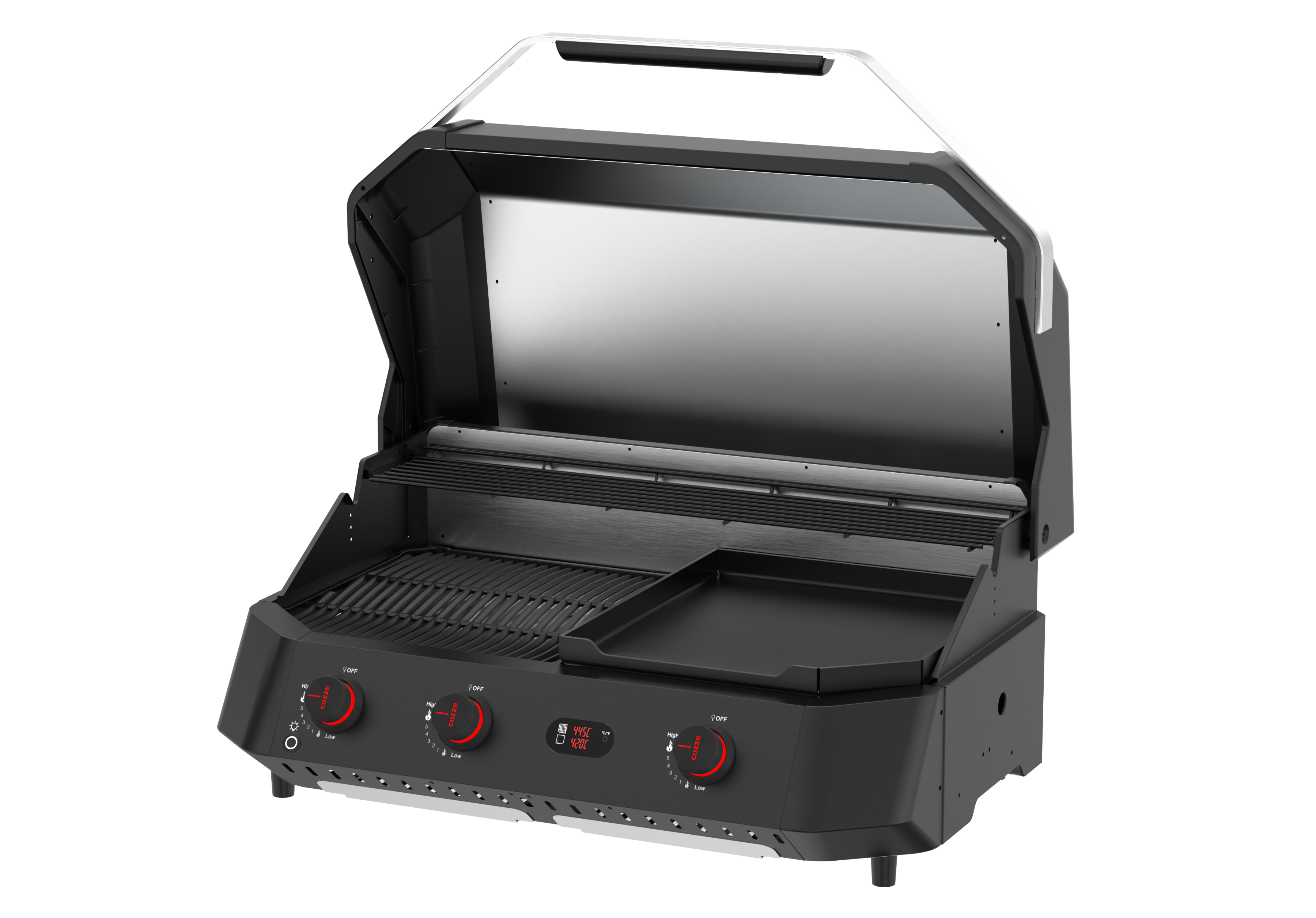 Cozze G800 COMB0 Barbecue With Plancha, 3 Gas burners