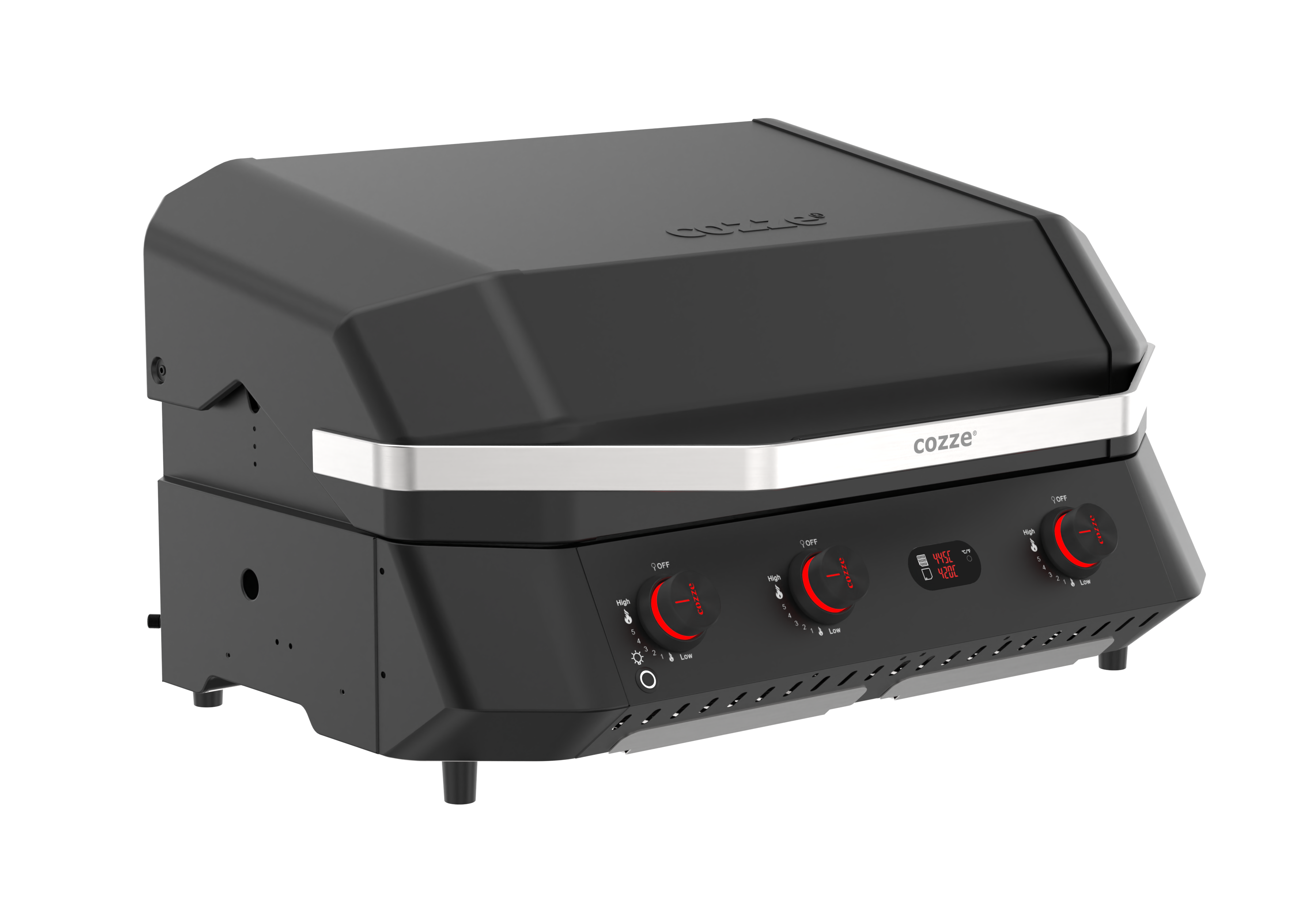 Cozze G800 COMB0 Barbecue With Plancha, 3 Gas burners
