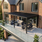 PergoSTET Pro Frame Only 3m x 6m Rectangular Pergola with LED Lighting in Grey