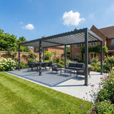 PergoSTET Lite Neo 3m x 7m Metal Rectangular Pergola in Grey