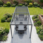 PergoSTET Lite Neo 3m x 7m Metal Rectangular Pergola in Grey